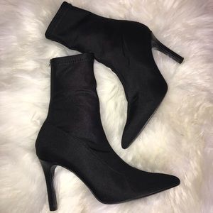 Black calf booties
